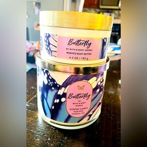🌚🌚SOLD🌚🌚Mother’s Day is approaching scented candle butterfly whipped body
